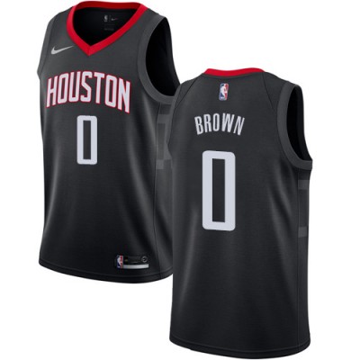 Nike Houston Rockets #0 Sterling Brown Black NBA Swingman Statement Edition Jersey Men's